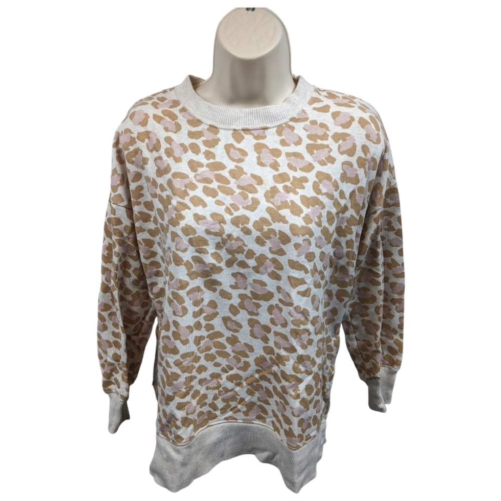 Aerie Très Chic Leopard Print Sweatshirt Sz XS